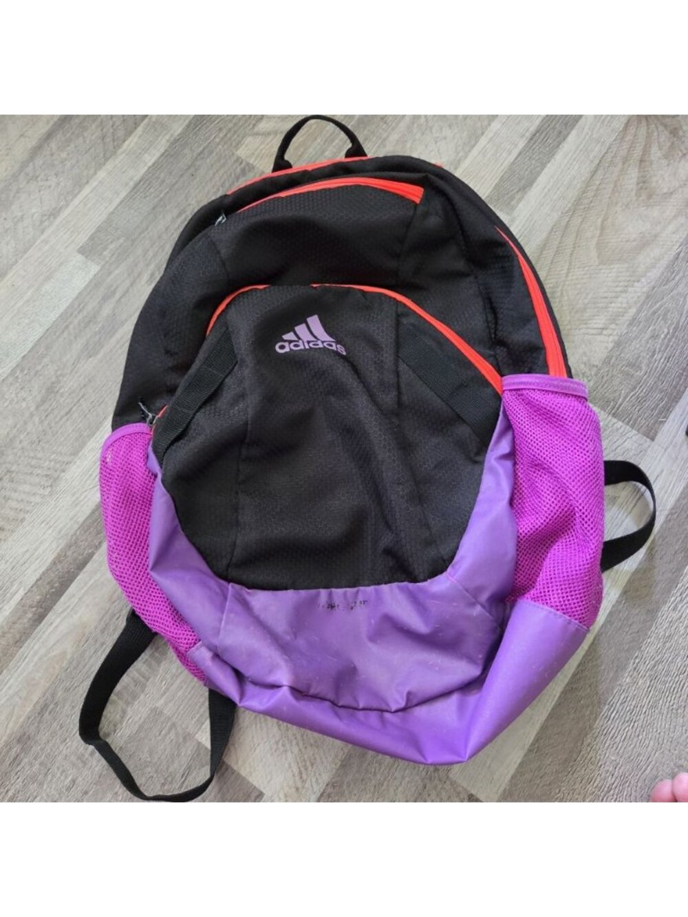 Adidas Loadspring Sporty Outdoor Laoptop Backpack Black Purple Coral Streetwear